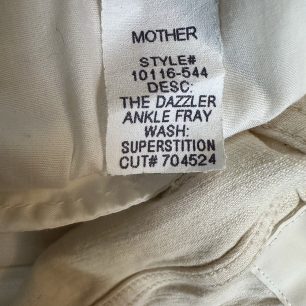 MOTHER  Superior Jeans Hi Rise Dazzler Ankle Fray  27 Superstitions Wash Classic - Picture 4 of 12